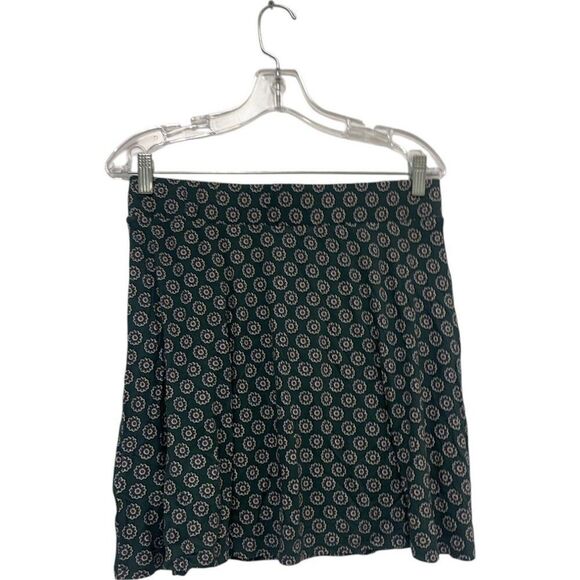 Boden Womens Mini Skirt UK 12 US 8 Green Floral Jersey Wrap Stretch R0281 NWT - Picture 2 of 12